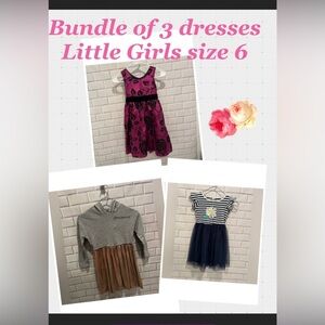 BUNDLE of 3 items: little girls dresses /size 6